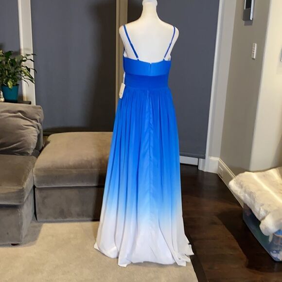 Women’s Full Length Ombré Chiffon Prom Party Wedding Formal Dress Size 6 NWT - Picture 4 of 8